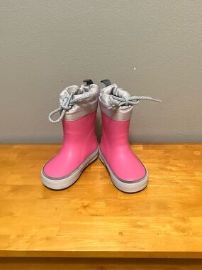 Western Chief Kids’ Element Rain Boot, Pink/Gray - Size 5 (VGUC)
